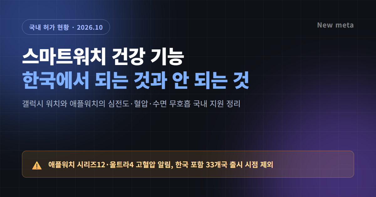 스마트워치 건강 기능 한국에서 되는 것과 안 되는 것 대표 이미지
